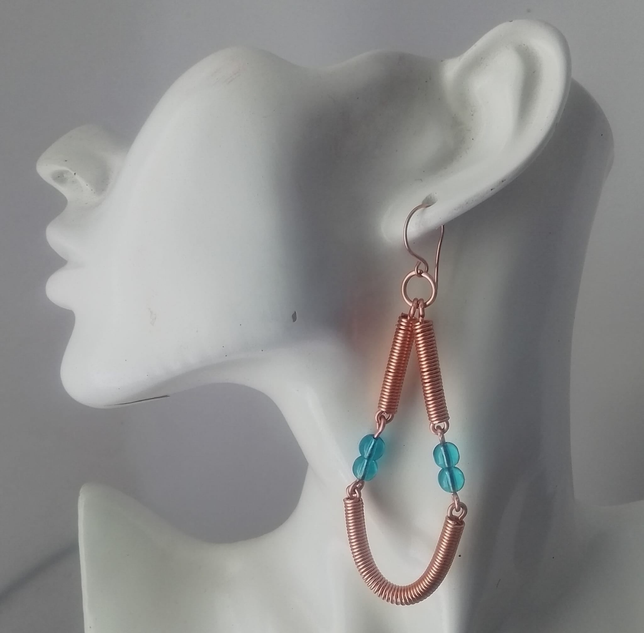 Blue Copper Earring
