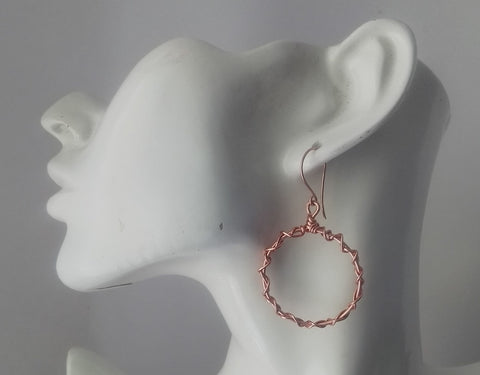 Sm Wrapped Copper Earring