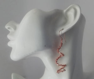 Spiral Wrapped Copper Earring
