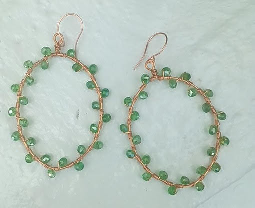Multi crystal earring